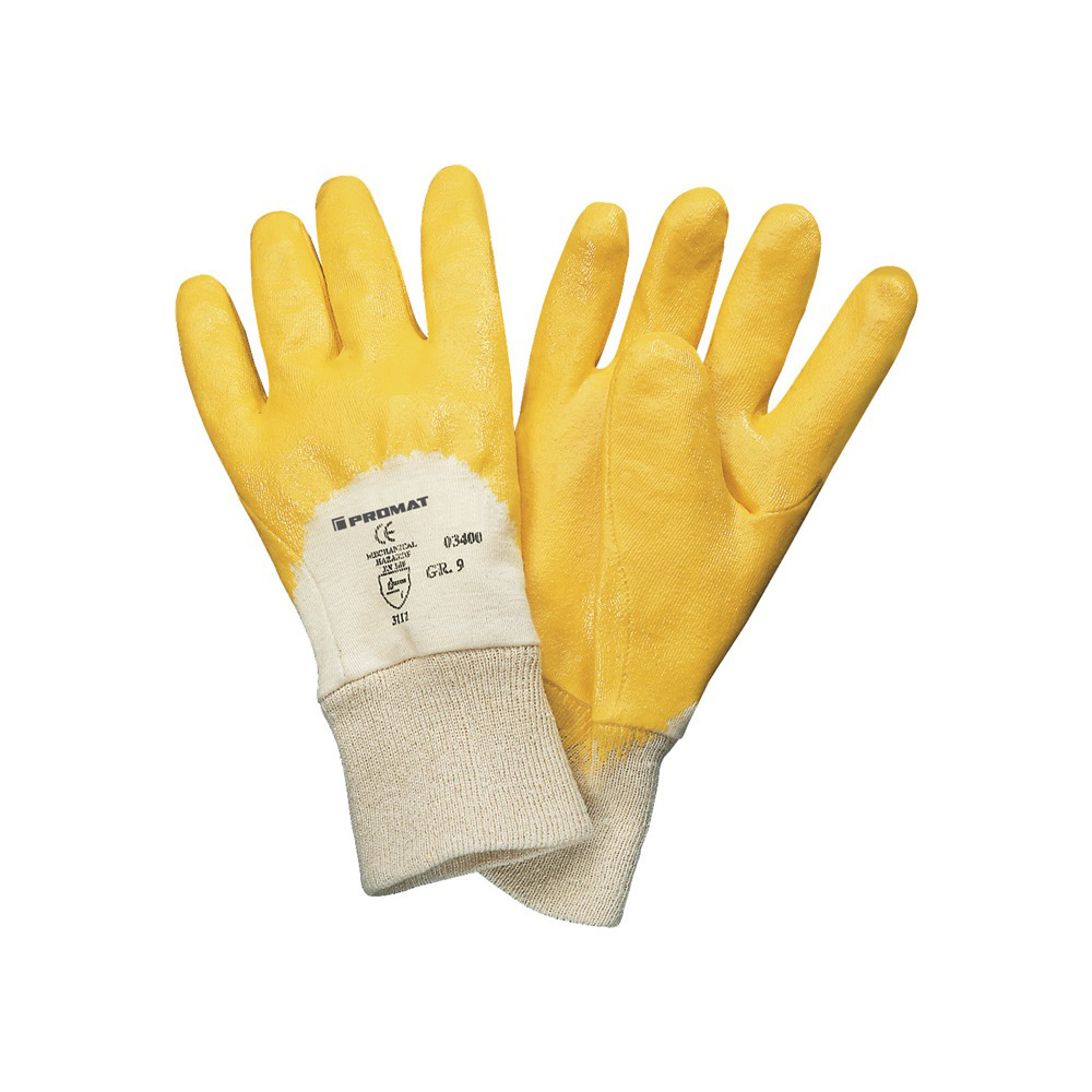 Arbeitsandschuh Lippe gelb Nitrilbeschichtung EN 388 Kategorie II Gr.10