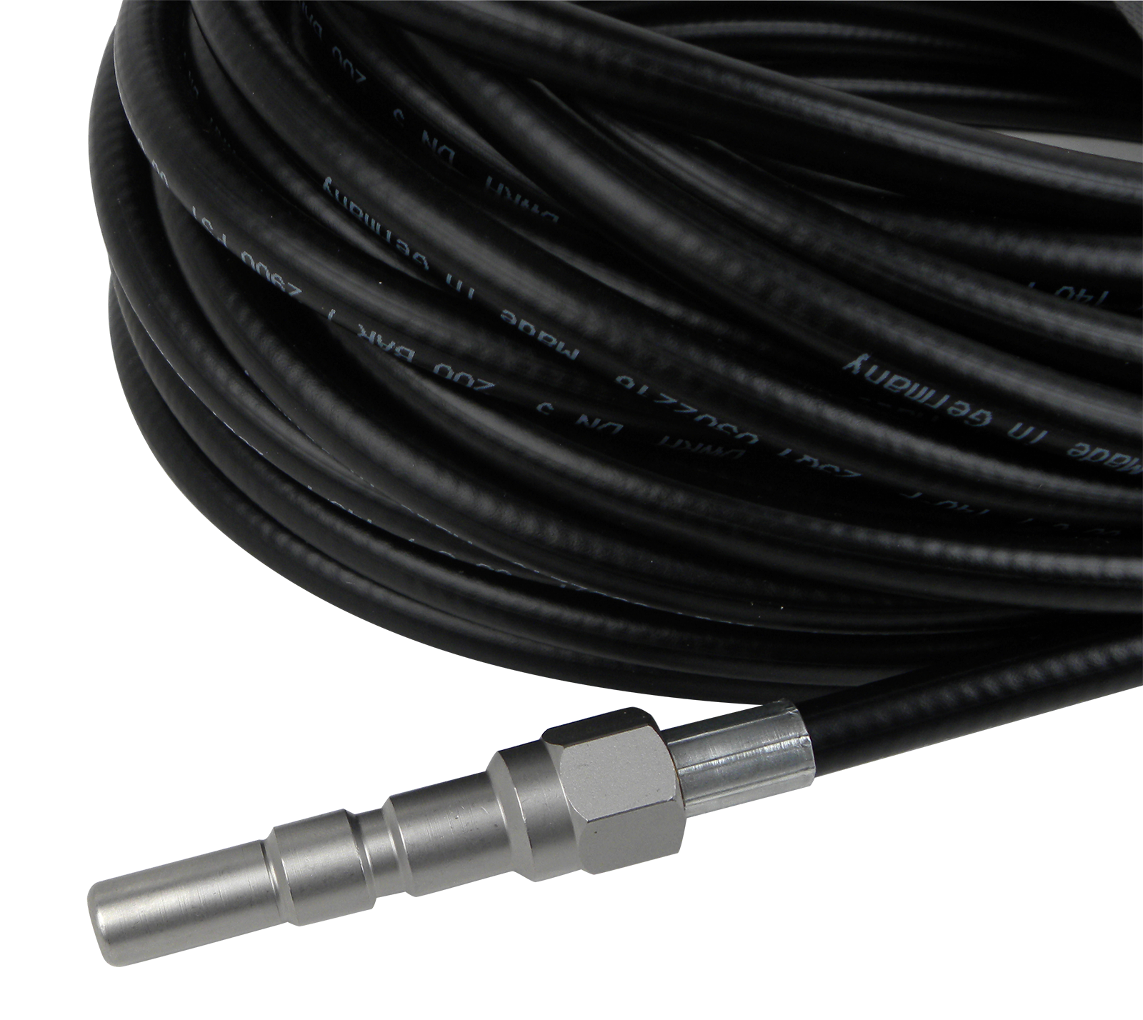 Rohrreinigungschlauch 15 m DN12 Stecksystem mit Frontbohrung