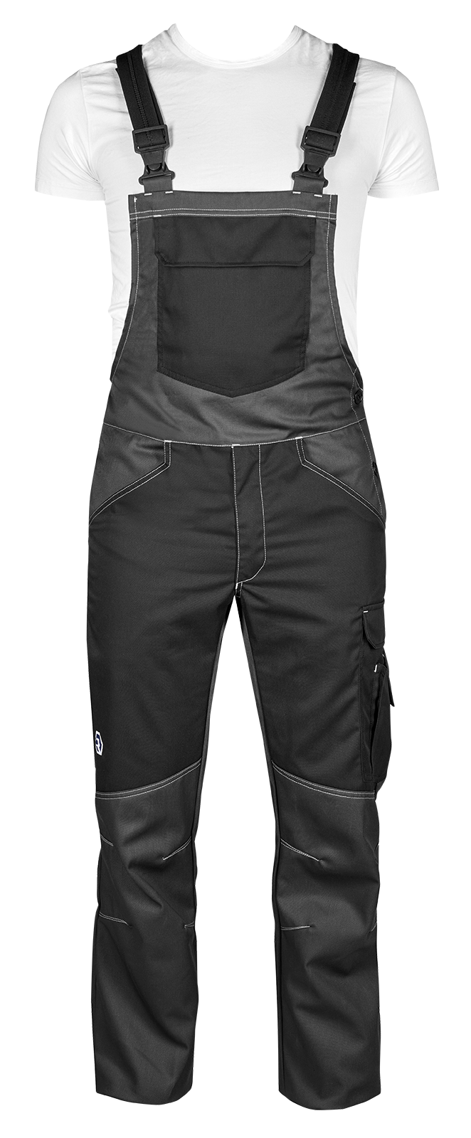 Latzhose Essential Line ravengrau/schwarz