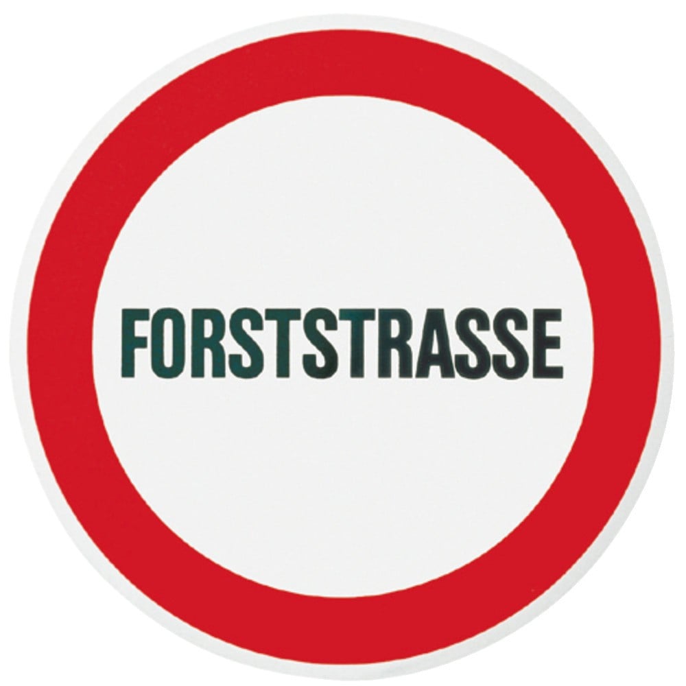 Warntafel 'Forststraße'