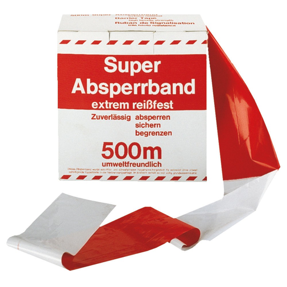 Super Absperrband rot/weiß